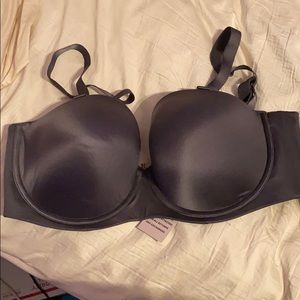 Strapless grey bra savage fenty